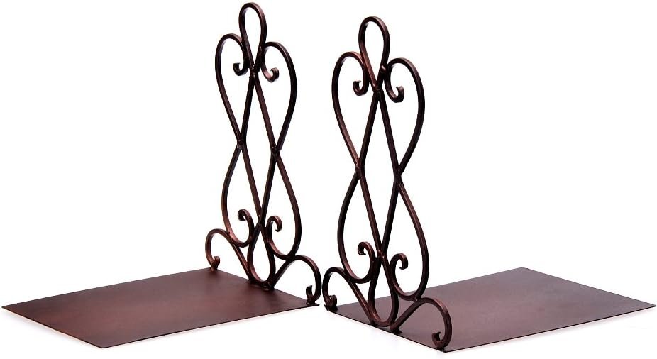 Vintage-Style Metal Bookends – Non-Slip Design – Farmhouse Style – Set of 2 - Image 2