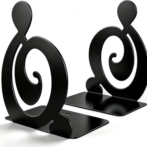 Heavy-Duty Metal Bookends – Sturdy Support – 1 Pair