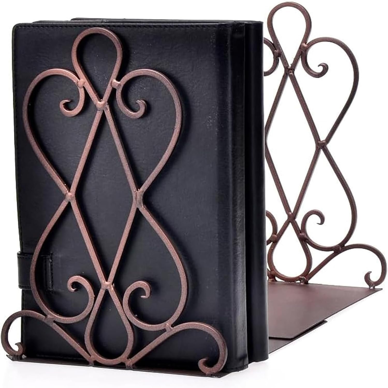 Vintage-Style Metal Bookends – Non-Slip Design – Farmhouse Style – Set of 2