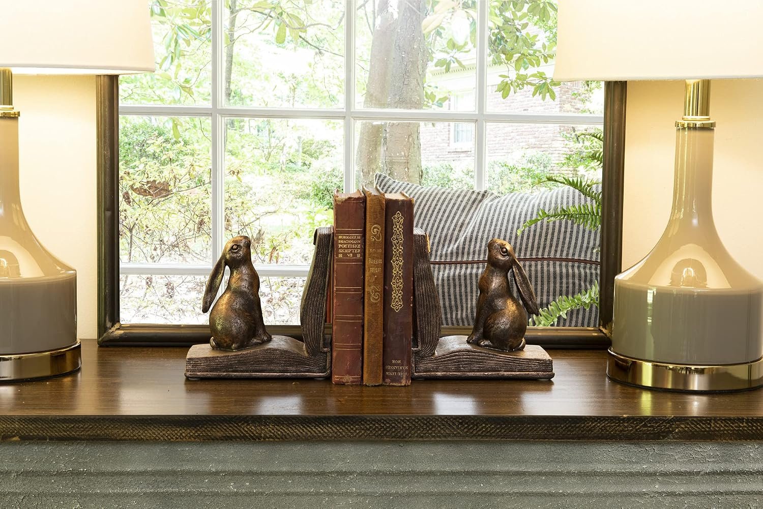 Rabbit-Shaped Metal Bookends – Cute Decor – Set of 2 - Image 2