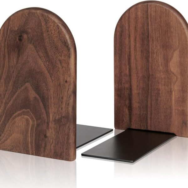 Economical Solid Wood Bookends – Standard Style (1 Pair)