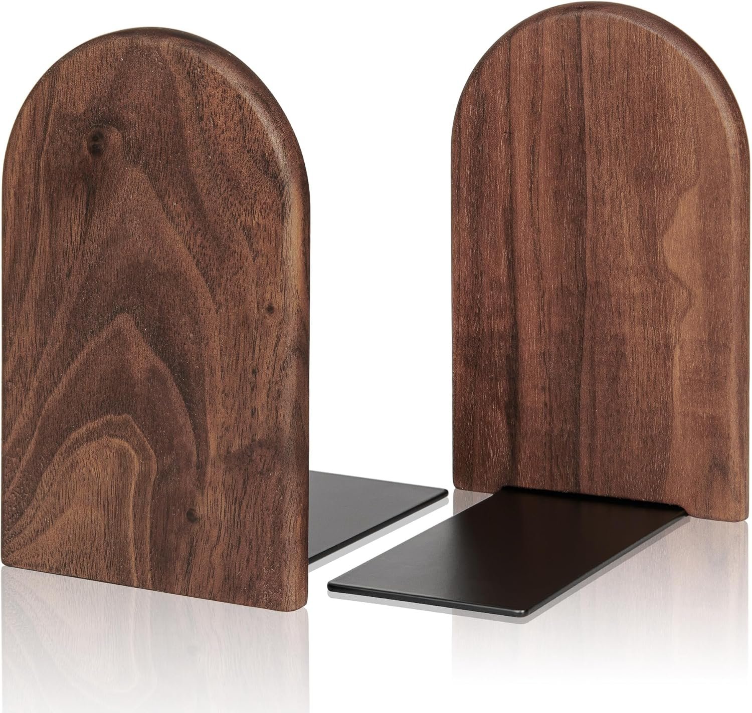 Economical Solid Wood Bookends – Standard Style (1 Pair)
