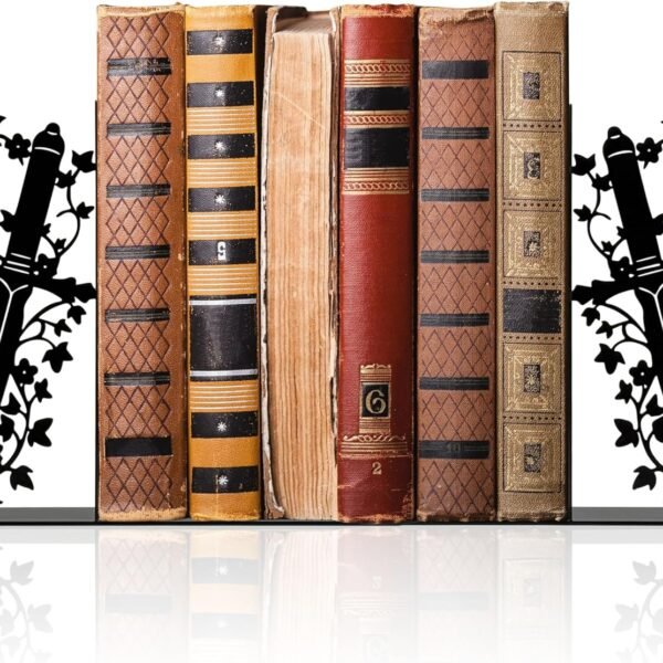 Dagger-Shaped Metal Bookends – Unique Design – 1 Pair