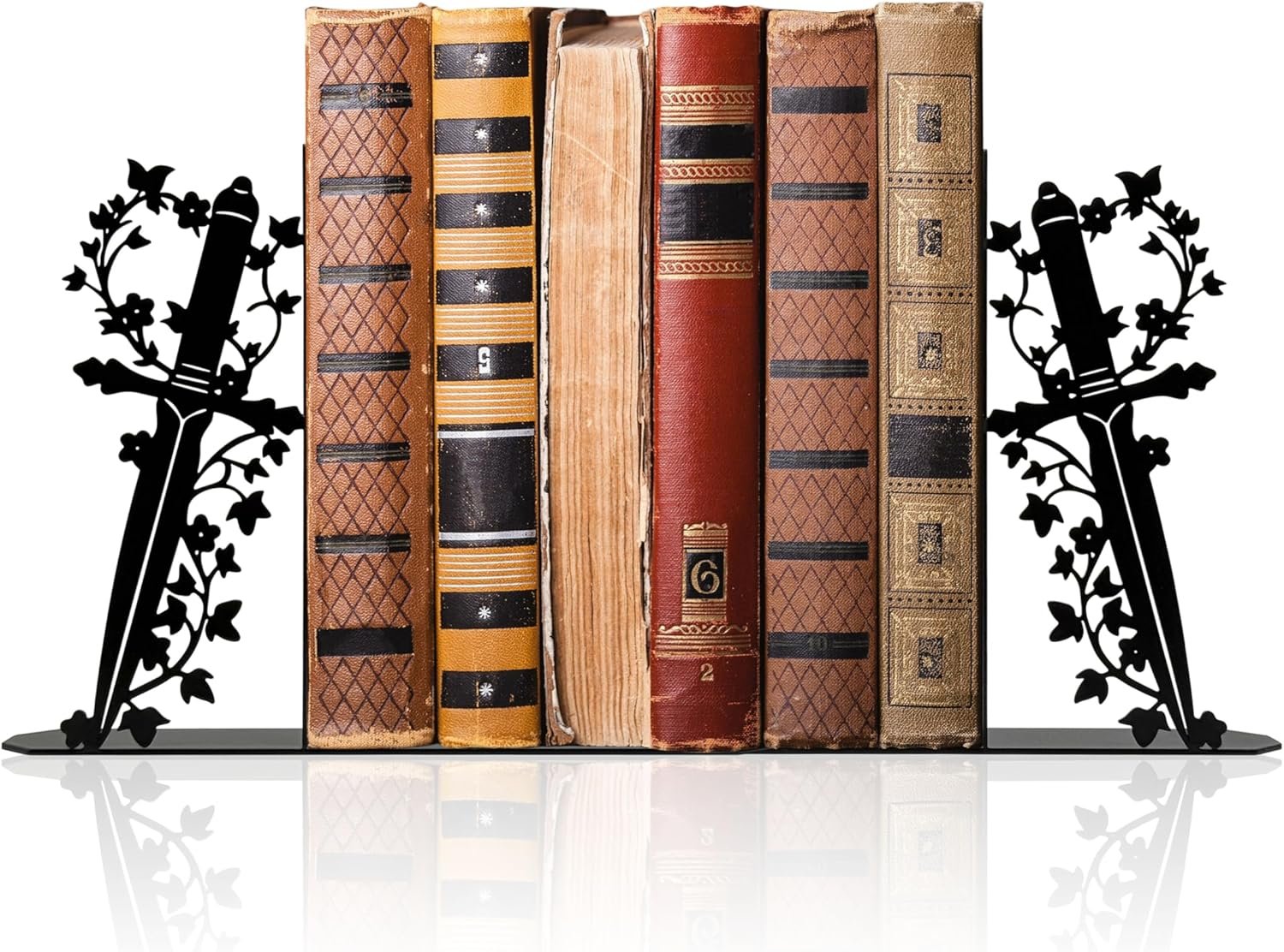 Dagger-Shaped Metal Bookends – Unique Design – 1 Pair